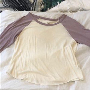 pacsun lavender baseball tee